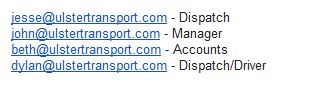 email addresses (spam-proof)